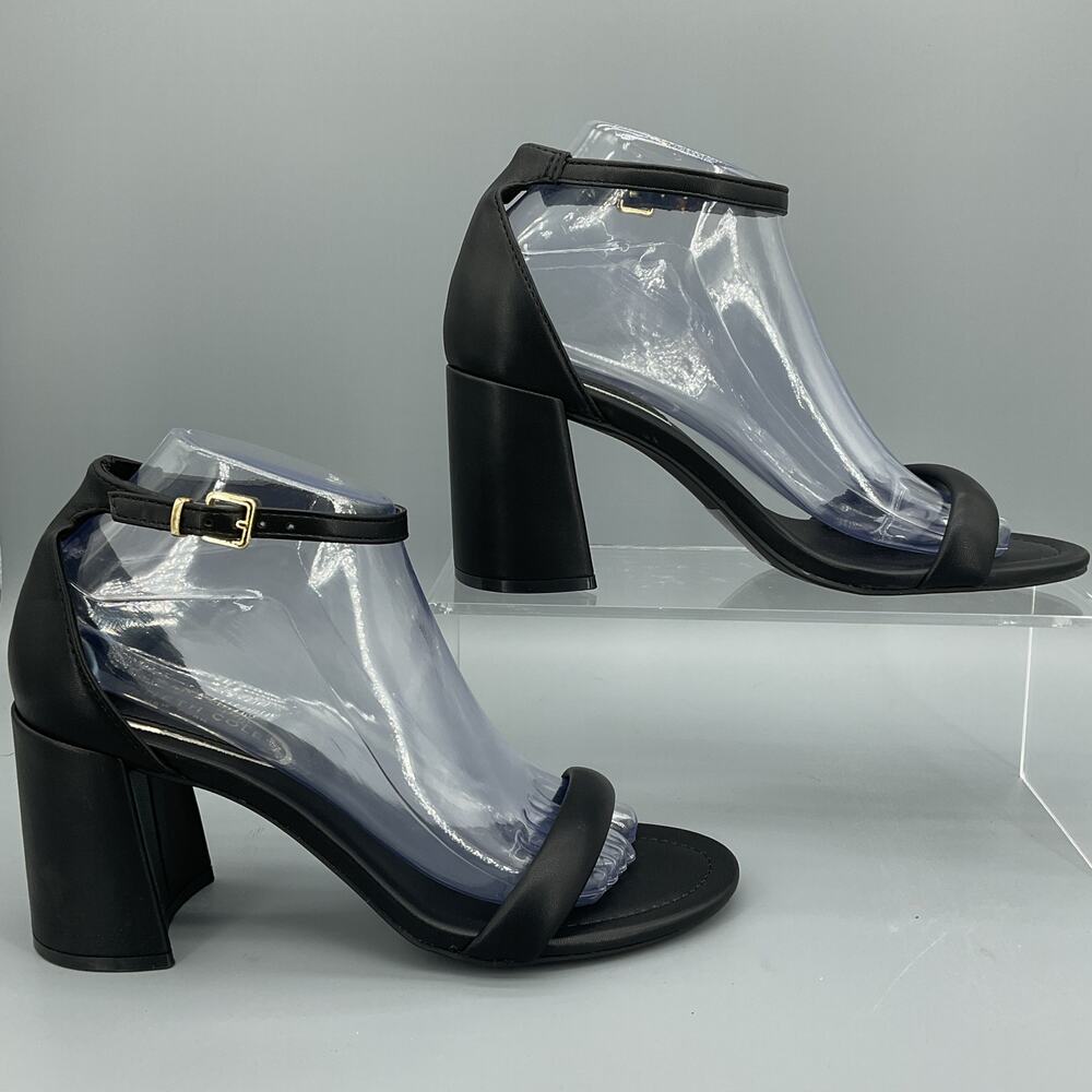 NEW Kenneth Cole New York Women’s Luisa Block Heel Sandals Black Size 8M